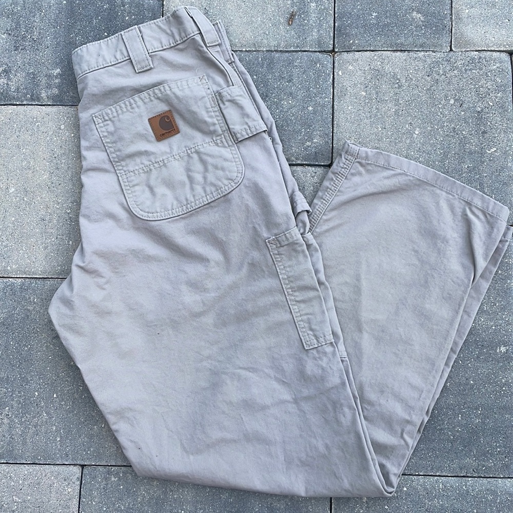 CARHARTT WIP WORK CARHO PANTS TAN LOOSE ORIGINAL FIT MENS 34X32